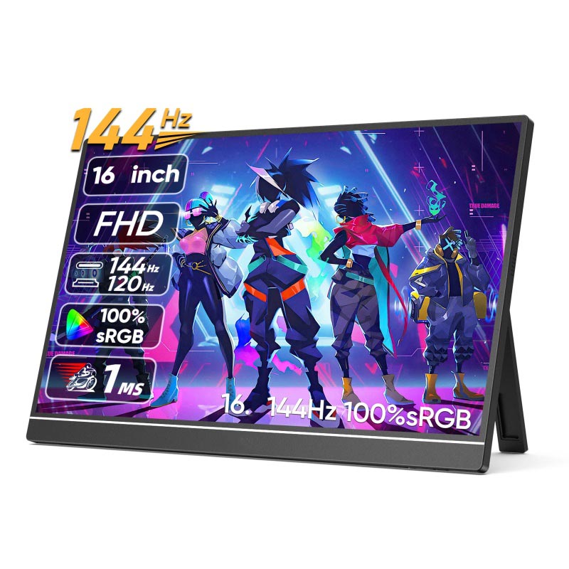 Màn hình di động 16 inch Màn hình hiển thị IPS 144Hz cho máy tính xách tay